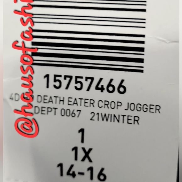 TORRID Harry Potter Death Eater Cropped Joggers! NWT! - Picture 7 of 8